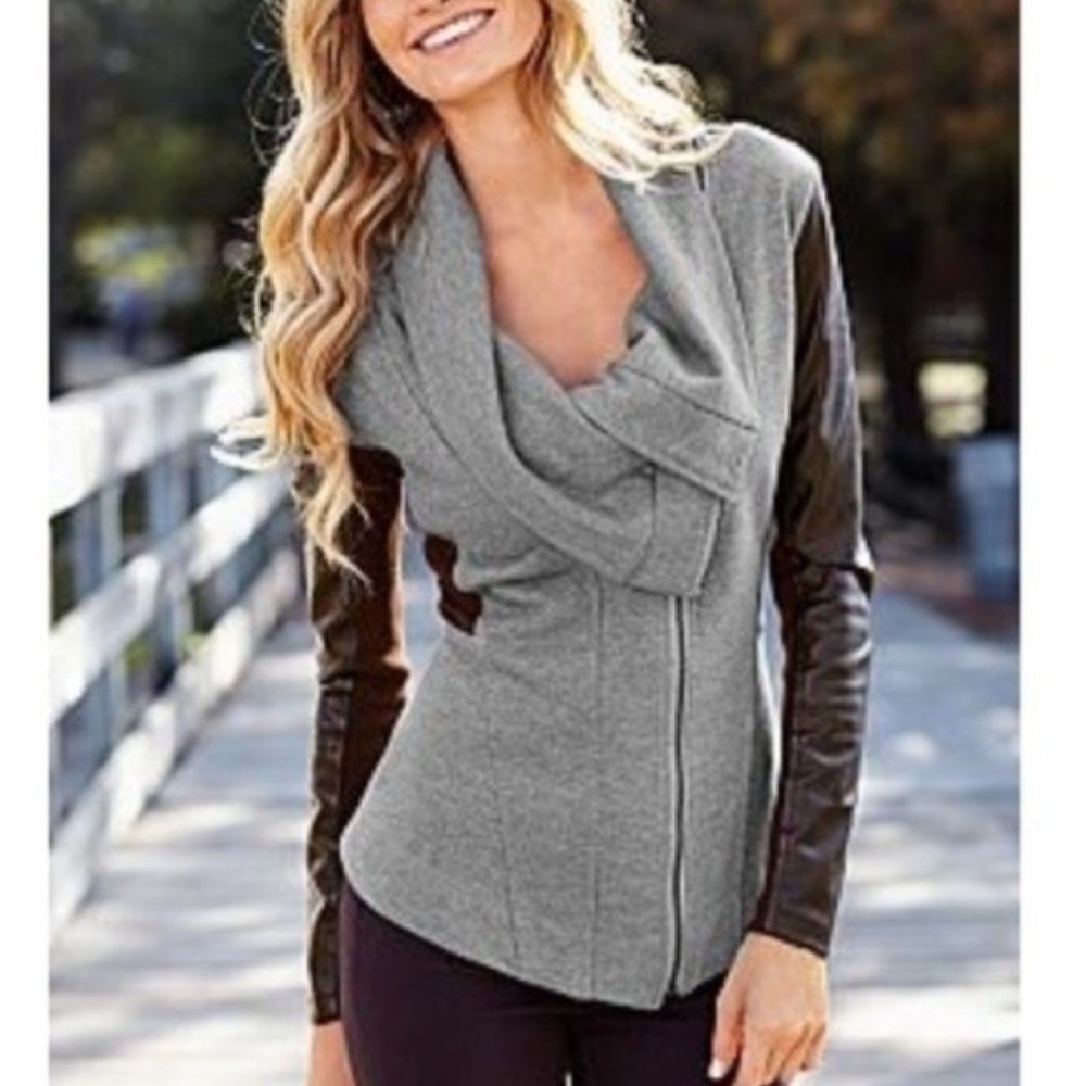 Venus Faux Leather Moto Jacket - Medium